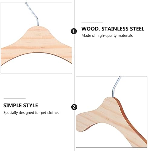 Dog Clothes Hangers:Wooden Pet Clothes Hangers Small Clothing Holder for Pet Dog Cat Clothes Organizer