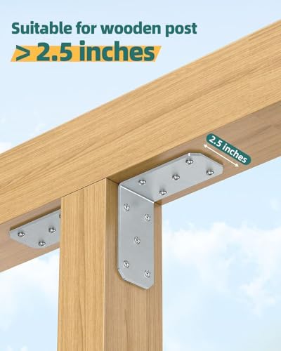 5"×5"×2.5" L Brackets, 90 Degree Corner Brace, Galvanized-16PCS