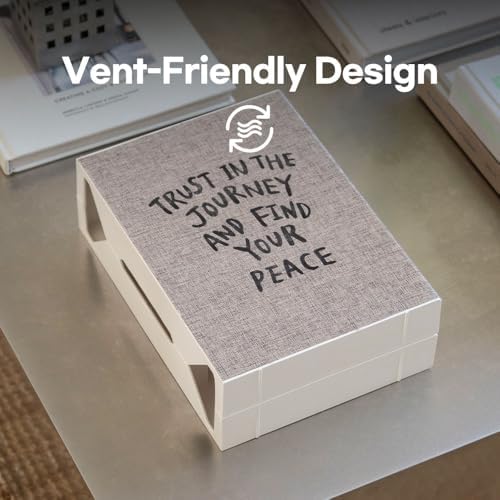 Book Shape Decorative Cable Management Box - Expandable Cable Organizer Box with Magnetic Closure for Home & Office (Dai