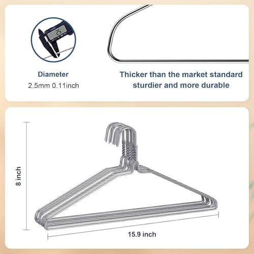 SPECILITE Wire Metal Clothes Hangers Bulk 250 Pack, Ultra Thin, Silver