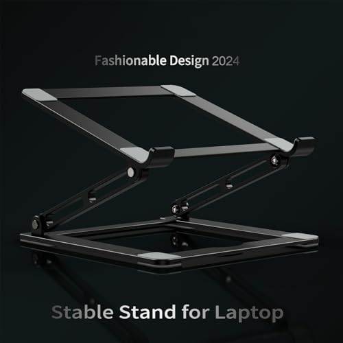 Laptop Stand for Desk, Adjustable Laptop Stand Holder Portable Laptop Riser with Multi-Angle Height Adjustable Computer 