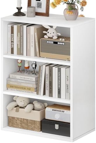 Book Shelf,3-Tier Bookshelf Storage Shelves, 35 Inch Bookcase