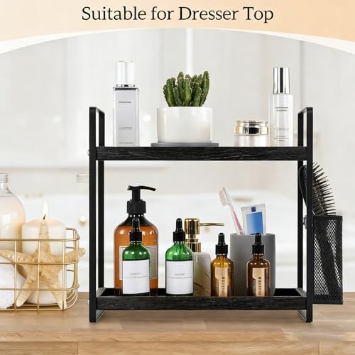 LEMIKKLE Coffee Station Organizer for Counter, Coffee Pods Holder Storage, Wooden Kitchen Counter Shelf, Coffee (Coffee 