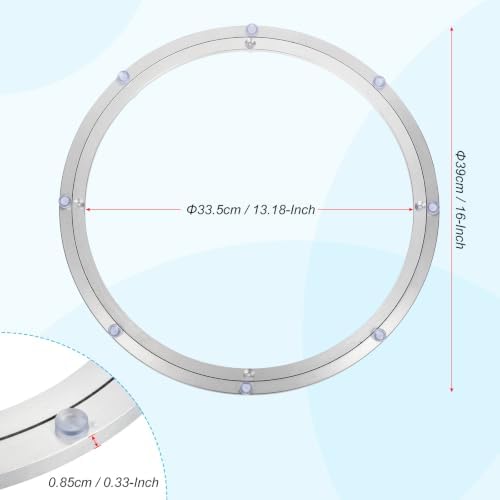 uxcell Aluminium Lazy Susan Turntable Bearing, 16 inch（Base Only）