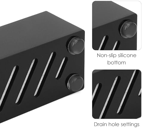 Acrylic Electric Toothbrush Holder with Diatomite Drying Stone, Bathroom Drawer Organizer with Drainage Hole for Tooth B