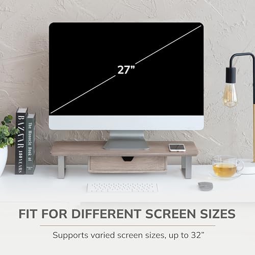 Anji Mountain Monitor Stand for Desk - Desktop Organizer & Laptop Riser, Ergonomic Monitor Riser, Space-Saving, Durable,