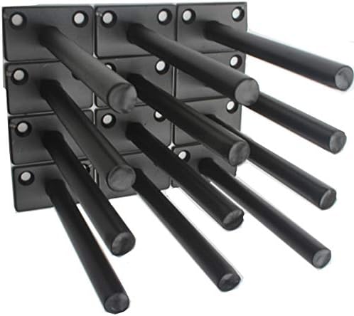 12 Pcs 5" Black Solid Steel Floating Shelf Bracket Blind Shelf Supports - Hidden Brackets for Floating Wood Shelves - Co