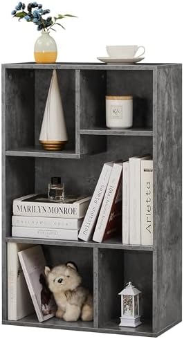 VECELO Cubby Storage Organizer Bookcase, Open Cube Display Shelf Cabinet, Freestanding Multicompartment Bookshelf for De