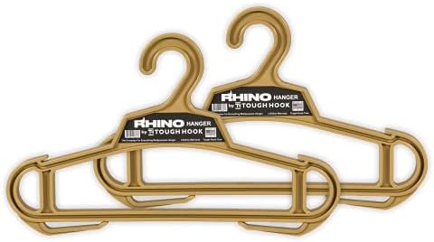 Rhino Tough Hook Heavy Duty Clothes Hangers, USA-Made, Body Armor, 2 Tan