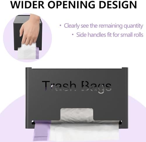 STWWO Extra Large Trash Bag Holder, Garbage Bag Dispenser Holder, Black