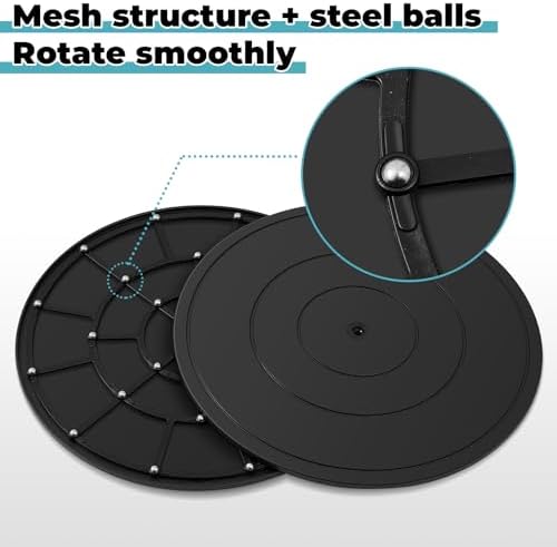 Beeveer 2 Pack 16 Inch Lazy Susan Turntable with Steel Ball Bearings