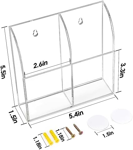 MaxGear Wall Marker Holder & Remote Control Organizer 2-Compartment