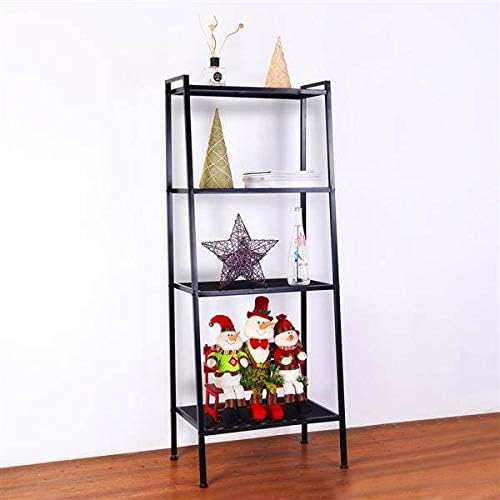 Book Ladder Shelf,4-Tier Ladder Shelf Bookcase Storage Flower Shelf Display Shelf，Black