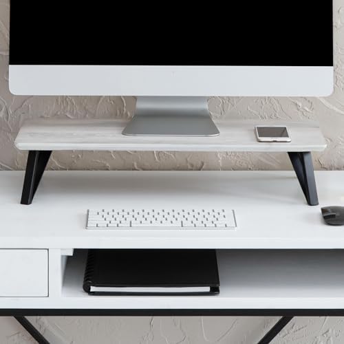 Anji Mountain Monitor Stand for Desk - Desktop Organizer & Laptop Riser, Ergonomic Monitor Riser, Space-Saving, Durable,
