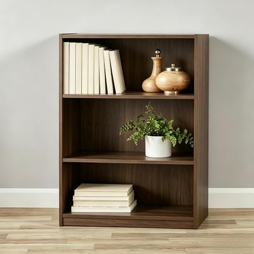 3 Shelf Bookcase, 31.5" H Small Book Shelf for Small Spaces, 3 Tier Bookshelf for Home Office and Dorm, Short Wooden Sto