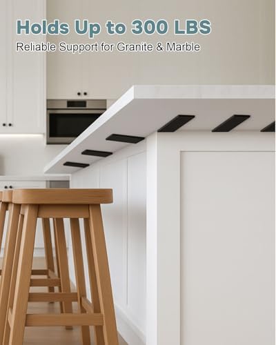 12" x 2.5" Hidden Countertop Support Brackets Heavy Duty, 4 Pack
