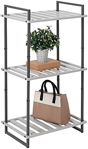 Honey-Can-Do 3-Tier Bookshelf, Book Shelf, Industrial Bookcase, with Steel Frame, for Living Room, Home Office, Bedroom,