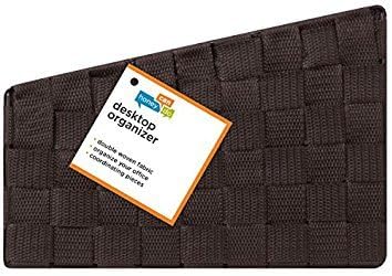 Honey-Can-Do OFC-03611 Woven Mail and File Desk Organizer, 12 x 10.25 x 7", Espresso Brown