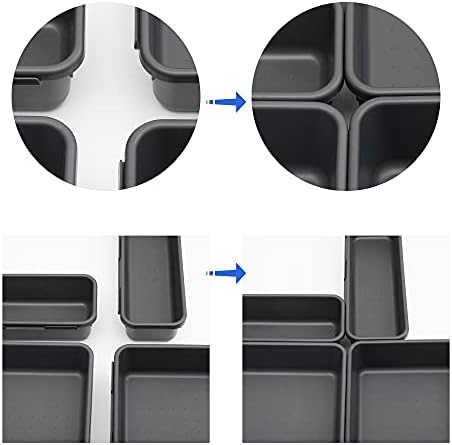 Gonice 13 PCS Drawer Organizer Tray, Interlocking Desk Drawer Organizer