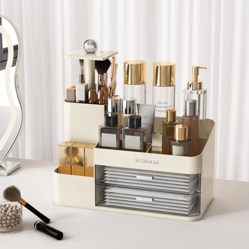Large Makeup Organizer Countertop with Drawers, Make Up Organizer for Vanity, Makeup Storage Organizer Countertop Makeup