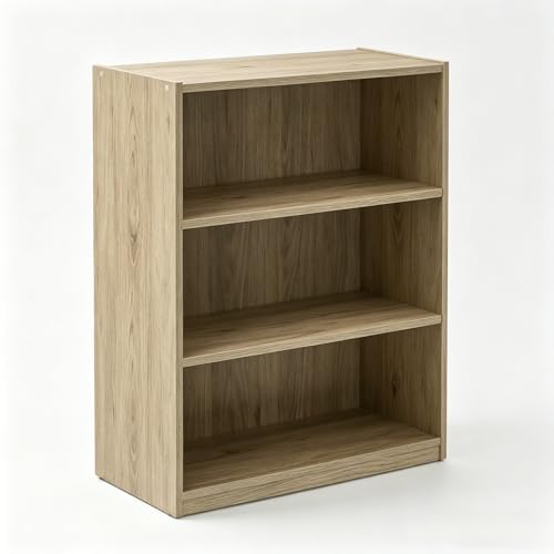 3 Shelf Bookcase, 31.5" H Small Book Shelf for Small Spaces, 3 Tier Bookshelf for Home Office and Dorm, Short Wooden Sto