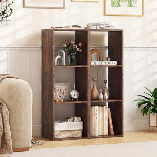 Tangkula 3-Cube Bookcase, 4-Tier Bookshelf with Open Compartments, Freestanding Cube Storage Organizer with Anti-Topplin