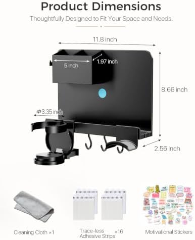 Floating Shelves for Bedside Shelf, Stick On No Drill Bedside Wall Shelf