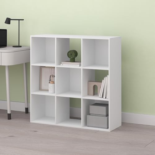 Hagen 9-Cube Storage Organizer, Closet Shelves, Closet Storage, for Bedroom, Wardrobe, Closet, White