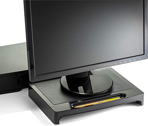 Officemate 2200 Series Monitor Stand with Security Drawer - Executive Monitor Riser and Desk Organizer, 13-1/8" x 9-7/8"