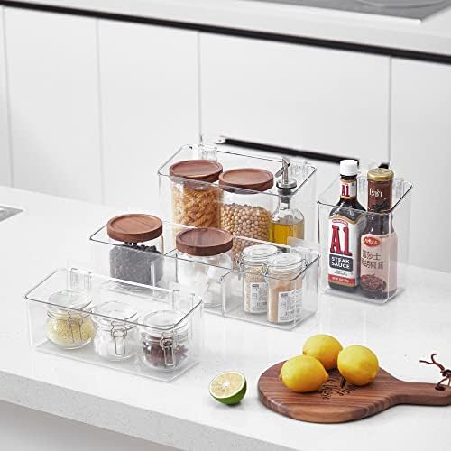 Adhesive Mount Storage Organizer Container Basket Bins, Plastic Over Cabinet Door Organizer, Pantry Wall Organization, B