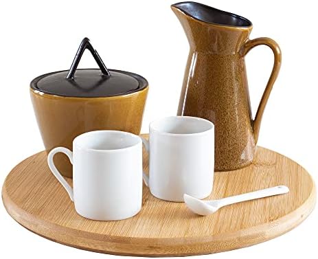 TB Home 10 Inch Bamboo Lazy Susan Turntable for Kitchen, Cabinet or Pantry