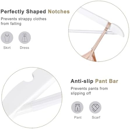TOPIA HANGER Wooden Hangers 30 Pack, White Wood with Golden Hooks