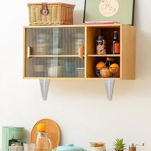 Lilaly 10 Pack Shelf Brackets 8 Inch Shelf Bracket, Heavy Duty L Brackets for Shelves for Hanging Floating Shelves Brack