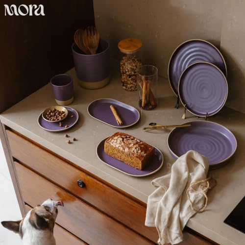 Mora Ceramic Decorative Tray - 10.6in Dish for Jewelry, Soap Dispenser, Perfume, Makeup, Accessories, Candle, in the Bat