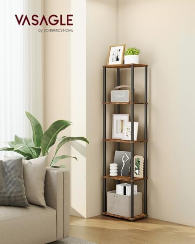 VASAGLE 5-Tier Shelf, Storage Shelves, Bookcase with Shelves, Living Room