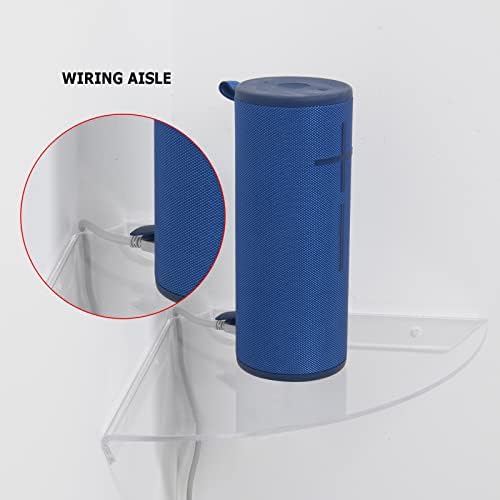 Cosmos 2 Pcs Acrylic Wall Mount Floating Corner Shelves Quarter Round Shower Shelf Hanging Corner Shelves Wall Storage D