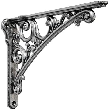Khtumeware Shelf Bracket 8 Inch, Decorative Brackets for Shelving, Heavy Duty Vintage Ornate Shelf Bracket , Hardware In