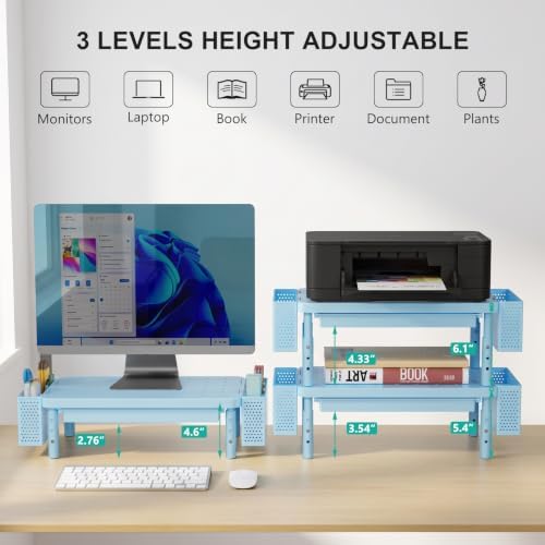 WALI Computer Monitor Stand with Storage and Pen Holder
