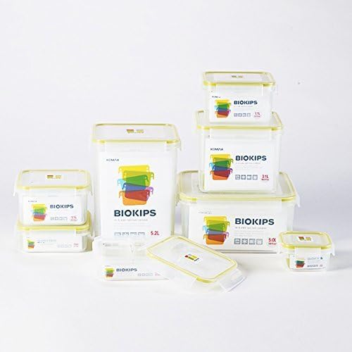 Komax Biokips Sandwich Containers (Set of 3) – Airtight Food Storage Containers – BPA-Free Lunch Containers for w/ Locking Lids – Microwave & Dishwasher Safe Sandwich Box Container Set