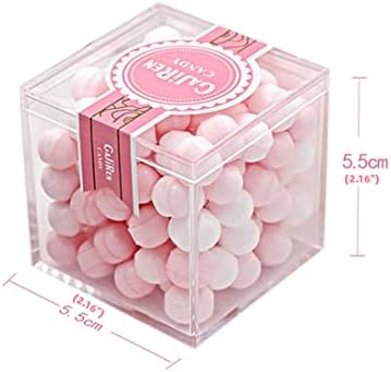 Acrylic Candy Box Clear Display Box with Lid Acrylic Square Cube Small Plastic Storage Box