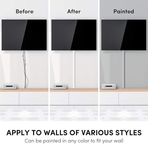 EVEO Cord Hider - 300” Cord Cover Wall Cable Hider, Cable Concealer, Wire Hiders for TV on Wall. Cable Management, Cord 