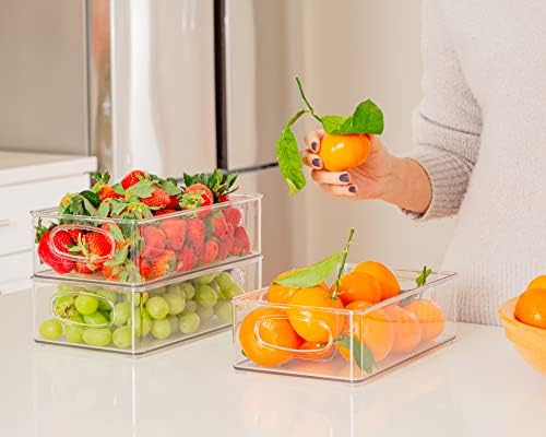 ClearSpace Plastic Pantry Storage Bin, Kitchen & Fridge Organizer, 6 Pack
