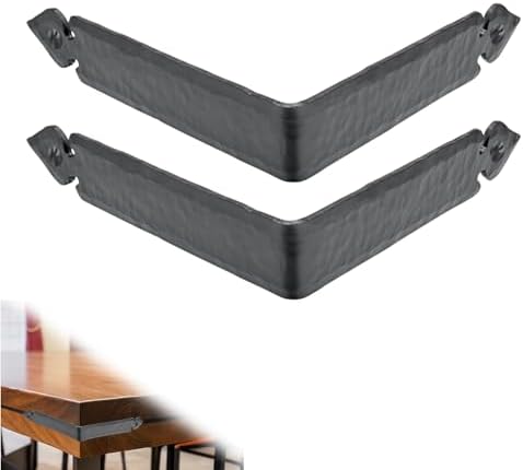 2 Pack - 5" Metal Corner Bracket for Furniture - Black - Handmade Decorative Corner Braces - Rustic Metal Corner Bracket