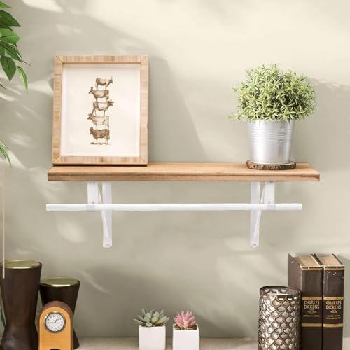Closet Rod Brackets 10x11in, 10 Pack Closet Shelf Brackets, White