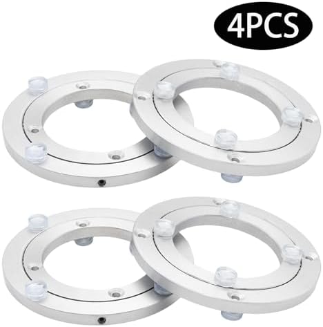 4Pcs 120mm / 4.72" Aluminum Alloy Lazy Susan Turntable Bearings