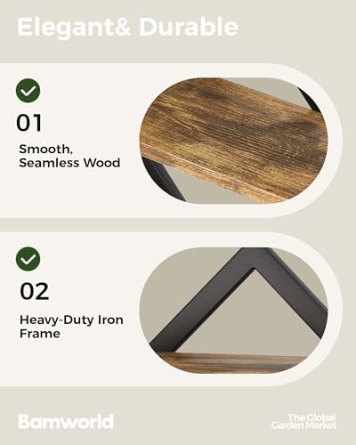 Bamworld Floating Shelves for Wall Planters Indoor Hanging Plant Shelves