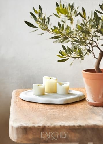 Natural Marble Trinket Tray – 9"x6" Cloud Shaped Decorative Dish for Jewelry, Keys, Perfume, Cosmetics, Vanity, Bathroom