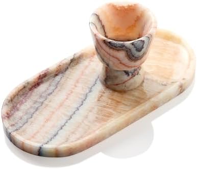 Natural Marble Decorative Tray, 9.8”x4.4”, Rose