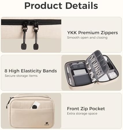 pack all Electronic Organizer Plus, Shockproof Cable Organizer Bag