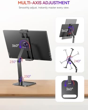 UPERFECT Portable Monitor & Tablet Stand, Heavy-Duty Carbon Steel Mount